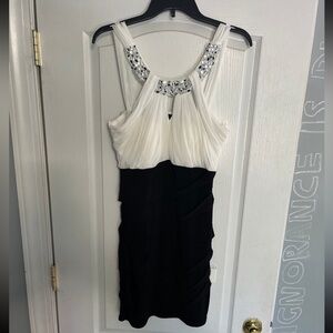 City Studio Black & White Rinestone dress